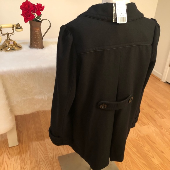Ladies beautiful double breasted coat satin lined 2 pockets for phone new - Picture 8 of 16